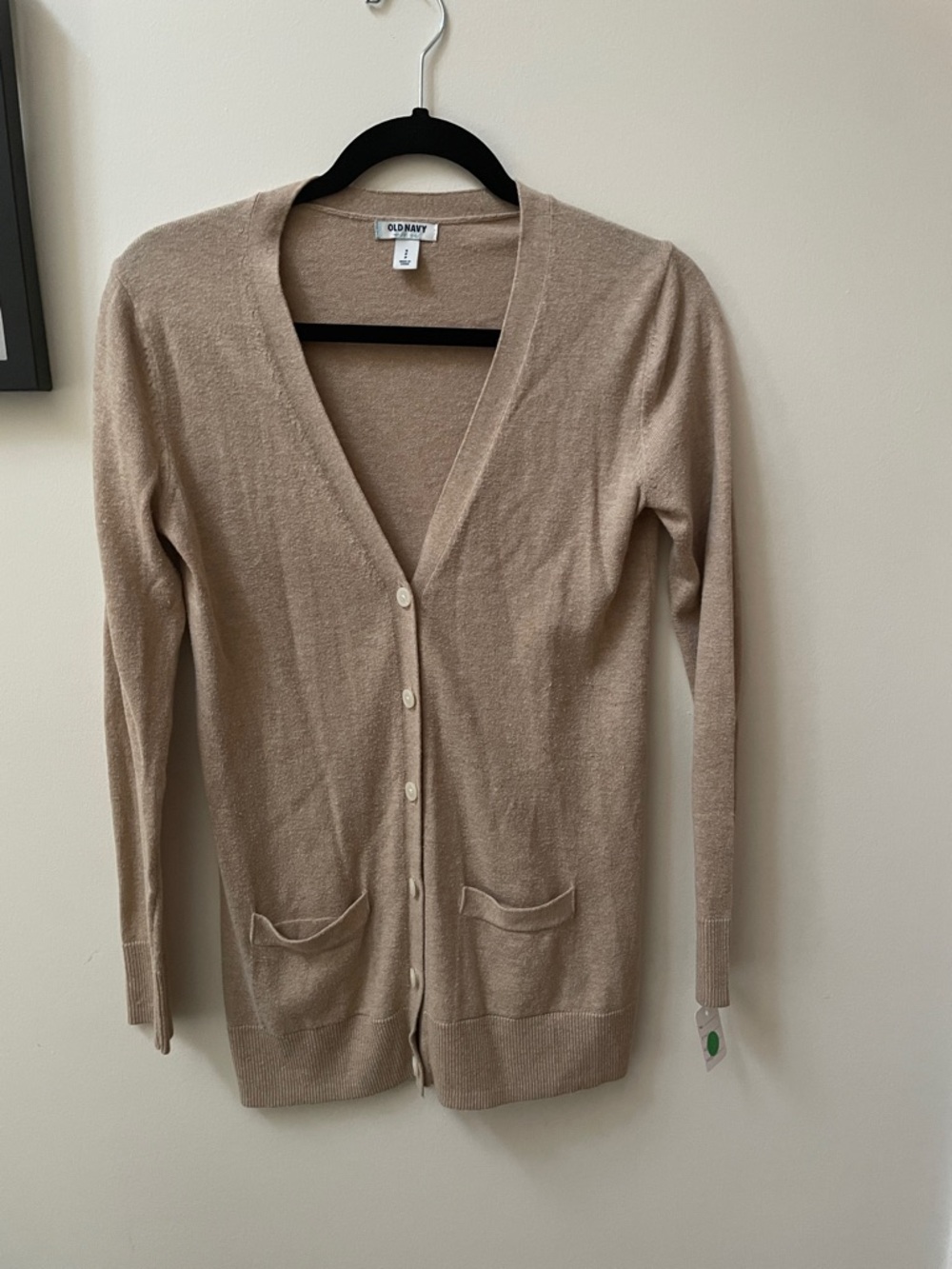 Old Navy hazelnut cream V-Neck Button Cardigan